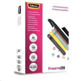 LAMINATOR POUCH GLOSSY/A4 250 100PCS 5401802 FELLOWES