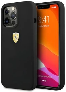 Ferrari FESSIHCP13LBK iPhone 13 Pro / 13 6,1″ juodos spalvos kietas dėklas Silicone