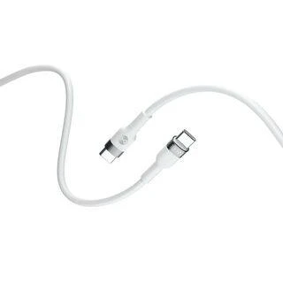 Forever Flexible laidas USB-C – USB-C 2,0 m 100W baltas