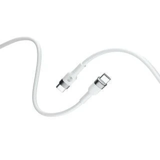 Forever lankstus laidas USB-C – USB-C 2,0 m 60W baltas