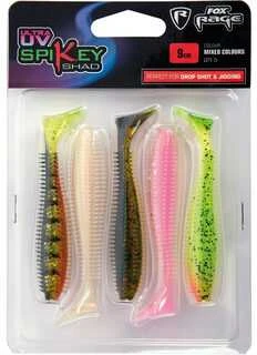 Guminukas FOX RAGE Spikey UV Maišytų Spalvų 5 vnt. 9 cm