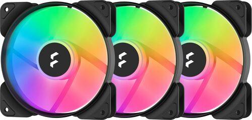 Fractal Design Fraktalų dizainas | Triguba pakuotė | 12 aspektas RGB PWM | Juodas | Korpuso ventiliatorius