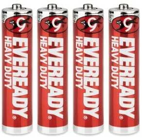 Keturių vnt. rinkinys Eveready Heavy Duty AAA baterijų
