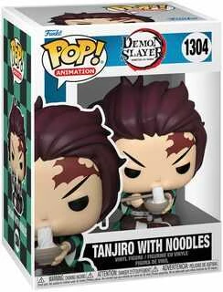 FUNKO POP! Vinilinė figūrėlė: Demon Slayer - Tanjiro with Noodles, 11,3 cm