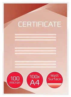 GBC Matt™ laminavimo maišelis, A4, 100 mikronų, matinis