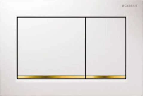 Geberit Geberit Duofix nuleidimo plokštė Geberit Omega30 pavara, priekinė / viršutinė, balta-auksinė-balta - 115.080.KK.1
