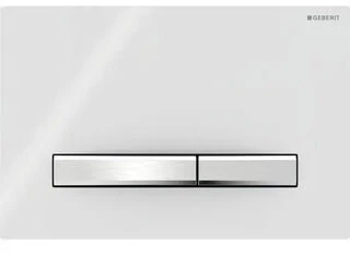 Geberit taustiņš Sigma50, 266x164 mm, balts/hroms