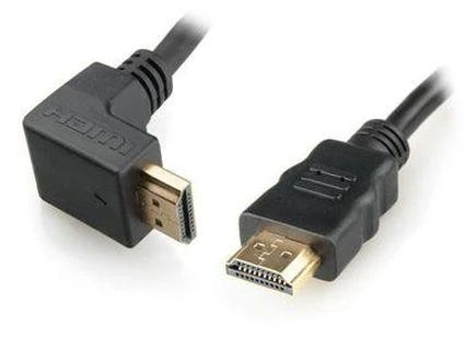 Gembird Cablexpert | HDMI didelės spartos 90 laipsnių kištukas į tiesų kištuką, 19 kontaktų, auksiniu dangteliu dengtos jungtys | HDMI 19 kontaktų kištukas | HDMI 90 laipsnių kištukas | 1,8 m