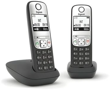 GIS Gigaset A690 Duo Analoginis telefonas Skambintojo ID Juoda, Sidabras