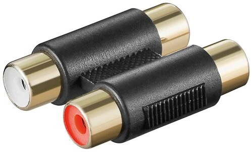 Adapteris AV Goobay RCA (Cinch) x2 - RCA (Cinch) x2 juoda (12419)