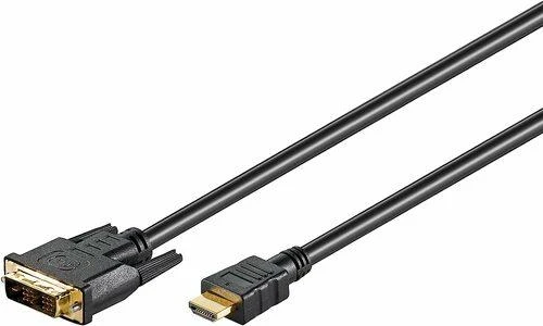 „Goobay“ | DVI-D/HDMI kabelis, padengtas auksu | DVI-D kištukas „Single-Link“ (18+1 kontaktų) | HDMI kištukas (A tipo) | HDMI į DVI-D | 1,5 m