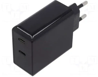 Įkroviklis jungiama į tinklą 2x USB-C 36W PD Goobay Juoda