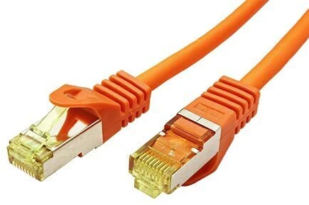 „Goobay Wentronic goobay“ – Komutacinis kabelis – RJ-45 (M) į RJ-45 (M) – 50 cm – SFTP, PiMF – Cat.7 Raw kabelis – Formuotas – Oranžinis (91579)