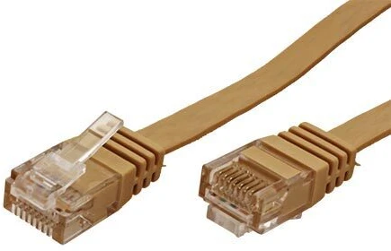 Goobay Apvalus apvalus pleistras. Cat6 U/UTP flach bn 10,0m - hell braun - 95881