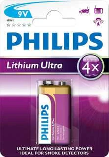 Philips 9V Lithium Ultra baterija pakuotėje