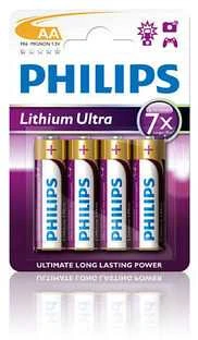 Philips Ultra AA (FR6) šarminės baterijos, 4 vnt. rinkinys