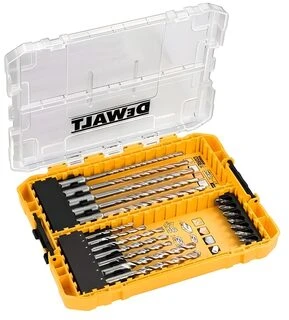 Grąžtas Dewalt Grąžtai SDS+ EXTREME grąžtai 5-12mm + antgaliai 19 vnt, T.CASE