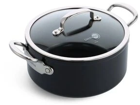 Green Pan Žalias Pan Greenpan GreenPan Barcelona Pro Puodas 24cm Juodas