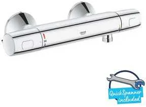 Grohe termostatinis dušo maišytuvas Tiksli tendencija, tvirtinimas prie sienos, apsauga nuo kryžminimo, 1/2 sriegio jungtis, chromas, 34229002