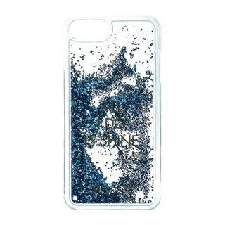 Guess GUHCP7GLUQBL Apple iPhone 6/7/8/SE 2020 / SE 2022 mėlynas kietas dėklas Liquid Glitter Party