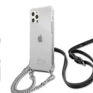 GUESS GUHCP12MKC4GSSI IPHONE 12/12 PRO 6.1 "SKAIDRUS KIETAS DĖKLAS 4G Sidabrinis GRANDINĖ