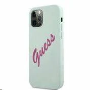 Dėklas GUESS KIETAS DĖLIS GUHCP12LLSVSBF SILICONE VINTAGE IPHONE 12 PRO MAX FUCHSIA / MINT
