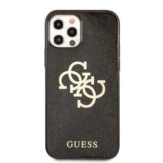 Dėklas GUESS GUHCP12LPCUGL4GBK HARD CASE 4G BIG LOGO GLITTER IPHONE 12 PRO MAX Juodas