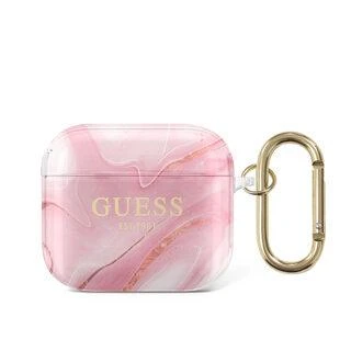Guess GUA3UNMP AirPods 3 dėklas rožinės spalvos Marble Collection