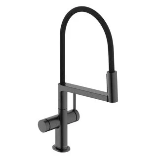 Hansgrohe virtuves izlietnes maisītājs Talis Select M54 PowderSpray, 3jet, brushed juodas chrome