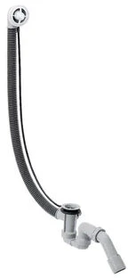 Hansgrohe Flexaplus vonios sifonas 70x40/50 mm, be dekoratyvios dalies, trosas 780 mm, plastikas, baltas