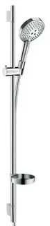Hansgrohe rokas dušas komplekts Raindance Select S 120 3jet P Unica`S Puro, 900 mm, ar ziepju trauku, hroms