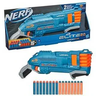 Hasbro Didelis lengvas Nerf Elite 2.0 ginklų rinkinys + 16 kulkų vaikams ZA5179