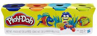 „Play-doh“ vamzdis 4 pakuotės laukinės spalvos