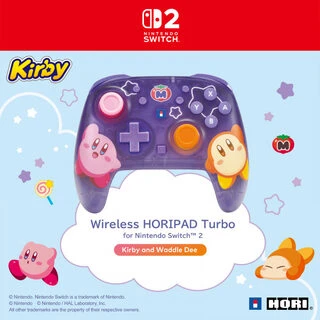 HORI - Belaidis HORIPAD Turbo, skirtas Nintendo Switch 2 (Kirby ir Waddle Dee) - Violetinė