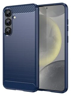 Hurtel Carbon Case Samsung Galaxy S25 Plus – telefono dėklas, mėlynos spalvos