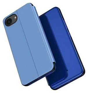 Hurtel skaidrus View dėklas skirtas iPhone 16e atverčiamas dėklas – mėlynos spalvos