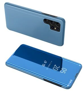 Hurtel „Clear View“ dėklas telefonui Samsung A05s su atverčiamu dangteliu – mėlynos spalvos