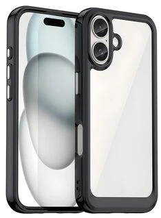 Hurtel Outer Space gelinis dėklas iPhone 16 Plus – dėklas telefonui juodos spalvos