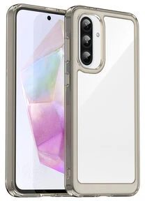Hurtel Outer Space Samsung Galaxy A56 dėklas su lanksčiu rėmeliu – Semi-dėklas telefonui skaidrus, dėklas telefonui juodos spalvos