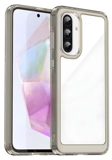Hurtel Outer Space Samsung Galaxy A26 dėklas su lanksčiu rėmeliu – pusiau skaidrus telefono dėklas, juodos spalvos telefono dėklas
