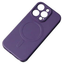 Hurtel MagSafe suderinamas silikoninis iPhone 15 Plus dėklas – violetinės spalvos