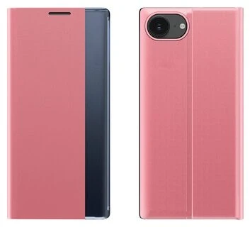 Hurtel Naujas Sleep dėklas iPhone 16e atverčiamas dėklas su stovu – rožinės spalvos