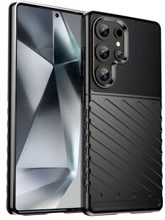 Hurtel Thunder Case Samsung Galaxy S25 Ultra telefono dėklas, juodos spalvos