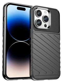 Hurtel Thunder dėklas iPhone 14 Pro Max šarvuotas dėklas telefonui juodos spalvos