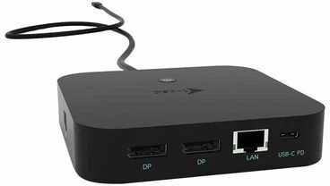 I-TEC USB-C Dviguba Ekrano MST prijungimo stotis 2x DP 1x GLAN 3x USB 3.1 2x USB 2.0 1x USB-C-Data 1x Audio / Mic Jack be maitinimo adapterio
