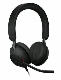 Jabra Evolve2 40 MS Stereo ausinės, Su laidu, Juodos