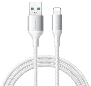 Joyroom S-A28 „Flash“ serijos 3A USB-A – „Lightning“ laidas 2 m – baltos spalvos