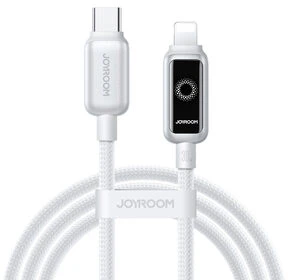 Kabelis Joyroom S-A55 StarFlight 30W USB-C – Lightning 1,2m – baltos spalvos