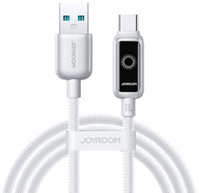 Kabelis Joyroom S-A55 StarFlight 66W USB-A – USB-C 1,2m – baltos spalvos