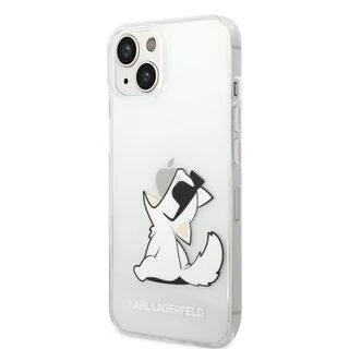 Karl Lagerfeld dėklas, skirtas iPhone 14 Plus 6,7 KLHCP14MCFNRC permatomas kietas dėklas Choupette Fun